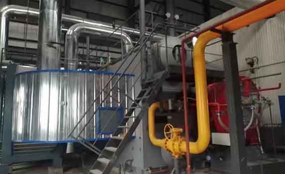 淄博新區(qū)燃氣鍋爐工程   本項目燃氣熱水爐供熱量為21MW，供熱效率大于96%，采用低氮燃燒器，無需使用再循環(huán)風機，氮氧化物排放濃度低于.jpg